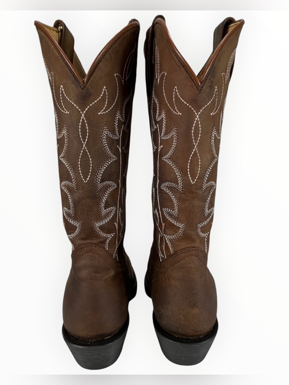 Shyanne Women’s 8M Brown Leather Western Cowboy Boots Embroidered - Picture 5 of 13